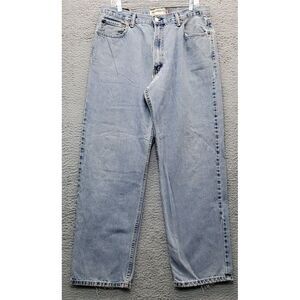 Levi's Jeans Men's 36x32 Blue Denim Pockets Relaxed‎ Fit Flat Front Straight Leg